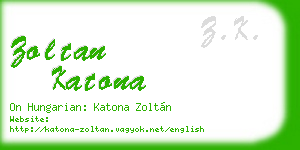 zoltan katona business card