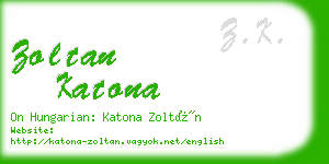 zoltan katona business card